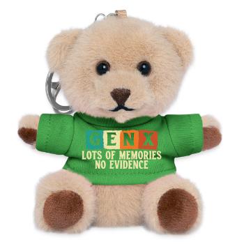 Gen X Memories No Evidence Lustiger Vintage-Humor - Teddy Schlüsselanhänger - Grün - Vorne