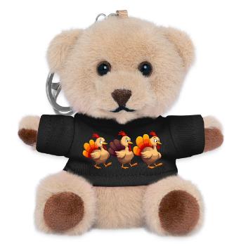 Bébé dinde de Thanksgiving - Porte-clés ourson - noir - Devant