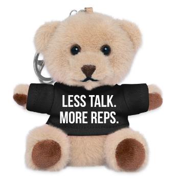 LESS TALK. MORE REPS. | Greyline Official - Teddy Keyring - black - Front
