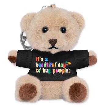 It's a beautiful day to hug people inspiration - Teddy Keyring - black - Front