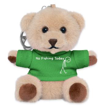 No Fishing Today Fathers Day - Teddy Keyring - green - Front