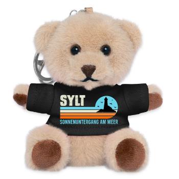North Sea Holiday SUNSET BY THE SEA Funny - Teddy Keyring - black - Front