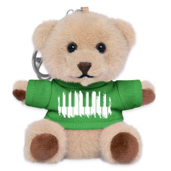 Grunge Piano Keys - Teddy Keyring - green - Front
