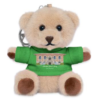 Los Angeles, Hand Drawing Cahuenga Library, - Teddy Keyring - green - Front