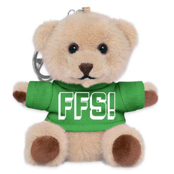 swear_FFS_white - Porte-clés ourson - vert - Devant