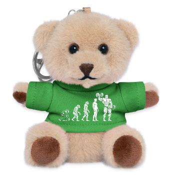 Evolution zum Muskeltraining Fitness Kraftsport - Teddy Schlüsselanhänger - Grün - Vorne