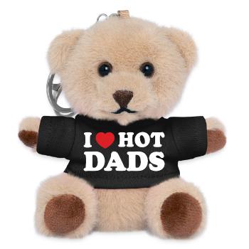 J’ai le cœur des papas sexy - Porte-clés ourson - noir - Devant
