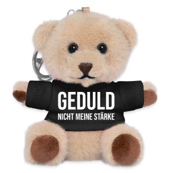 geduld nich meine stärke - Teddy Schlüsselanhänger - Schwarz - Vorne