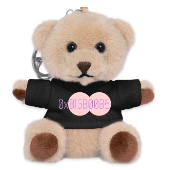 0xB16B00B5 Leetspeak - Teddy Keyring - black - Front