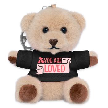 You Are Loved No Matter How You Feel Mitgefühl - Teddy Schlüsselanhänger - Schwarz - Vorne