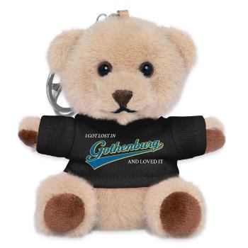 Ich habe mich in Göteborg verlaufen und es geliebt - Teddy Schlüsselanhänger - Schwarz - Vorne