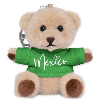 Les femmes du cœur du Mexique aiment le Mexique - Porte-clés ourson - vert - Devant