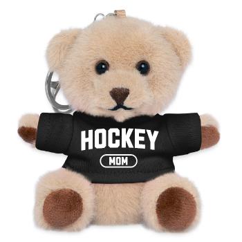 Hockey Mom - Teddy Keyring - black - Front