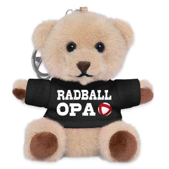 Radball, OPA, Radballer, Hallenradsport - Teddy Schlüsselanhänger - Schwarz - Vorne