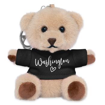 Washington Heart Women's Love Washington - Teddy Keyring - black - Front
