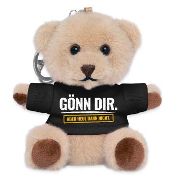 Gönn Dir. Aber Heul Dann Nicht. Lustiger Spruch - Teddy Schlüsselanhänger - Schwarz - Vorne
