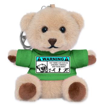 Danger Turbo Aufkleber - Teddy Schlüsselanhänger - Grün - Vorne