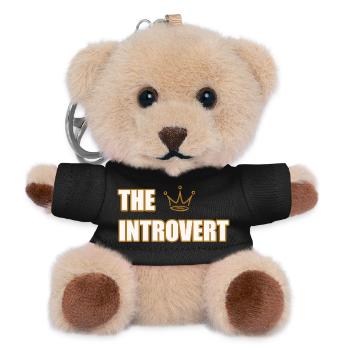 THE INTROVERT – Minimalist & Calm Statement Design - Teddy Schlüsselanhänger - Schwarz - Vorne