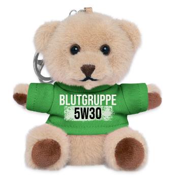 Mechaniker Schrauber Werkstatt Blutgruppe - Teddy Schlüsselanhänger - Grün - Vorne