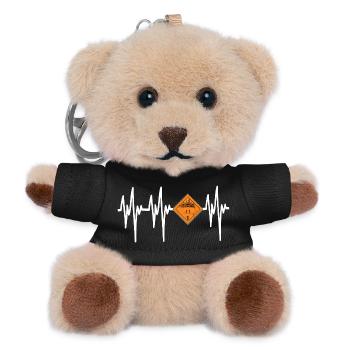 Heartbeat Pyro Danger - Teddy Keyring - black - Front