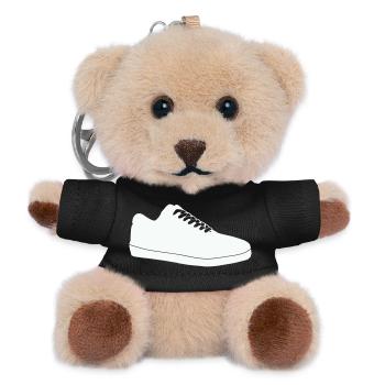 Schuh-Silhouette Linienkunst - Teddy Schlüsselanhänger - Schwarz - Vorne
