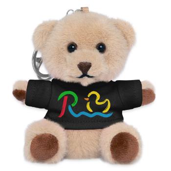 Endlich Rente - Ruhestand - Pension - Teddy Schlüsselanhänger - Schwarz - Vorne