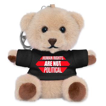 Human Rights Are Not Political Menschenrechte Logo - Teddy Keyring - black - Front