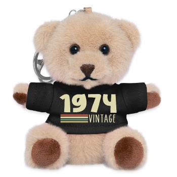 1974-Jubiläum-1974-Retro-1974 - Teddy Schlüsselanhänger - Schwarz - Vorne