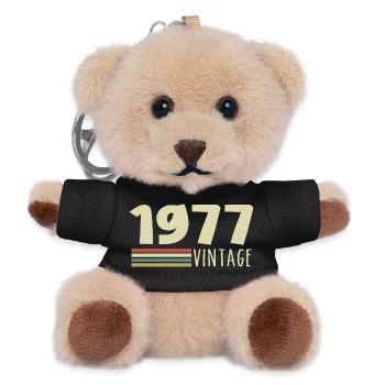 1977-Anniversaire-1977-retro-1977 - Porte-clés ourson - noir - Devant
