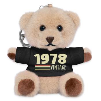 1978-Anniversaire-1978-retro-1978 - Porte-clés ourson - noir - Devant