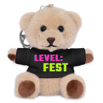 Level Fest Shirt – Frühlingsfest Gaming Style Fest - Teddy Schlüsselanhänger - Schwarz - Vorne