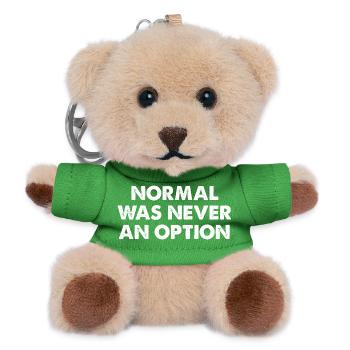 Normal Was Never An Option - Teddy Keyring - green - Front