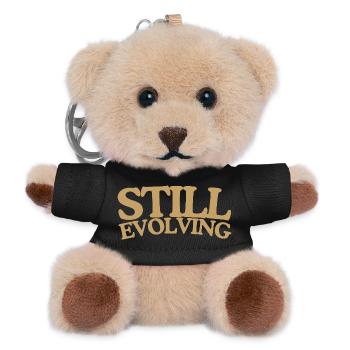 Still evolving Wachstum Retro Spruch Design - Teddy Schlüsselanhänger - Schwarz - Vorne