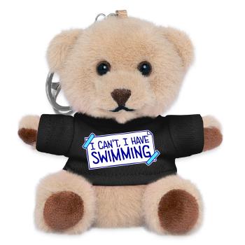 I Can't I Have Swimming Lustig Schwimmer Ausrede - Teddy Schlüsselanhänger - Schwarz - Vorne