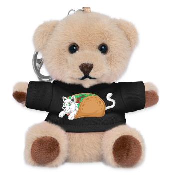 Taco-Katzen-Shirt - Teddy Schlüsselanhänger - Schwarz - Vorne