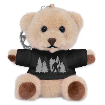 Bigfoot Rock On Sign Sasquatch Yeti Rock And Roll - Teddy Keyring - black - Front