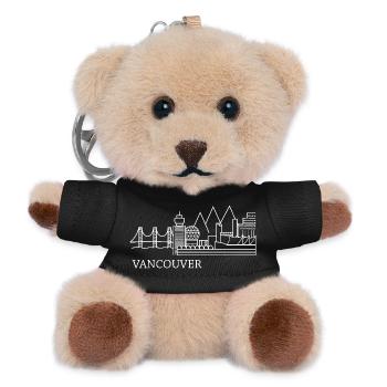 Vancouver Skyline Line Art Tee - Teddy Keyring - black - Front