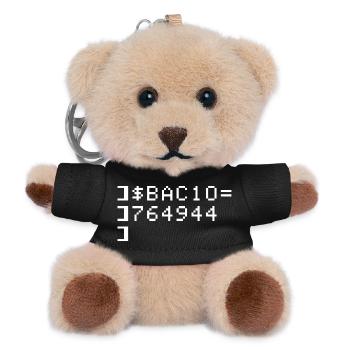 Bacio BAC10 8-Bit Esadecimale Code Nerd Pixel Art - Teddy Schlüsselanhänger - Schwarz - Vorne