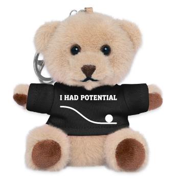 Physics Joke Potential Energy Humor Science Pun - Teddy Keyring - black - Front