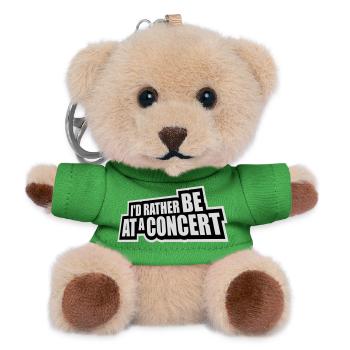 Je préférerais être à un concert Lustig Musik Konzert - Porte-clés ourson - vert - Devant