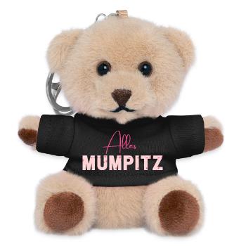 Alles Mumpitz - Wortschätze - vergessene Wörter - Teddy Schlüsselanhänger - Schwarz - Vorne