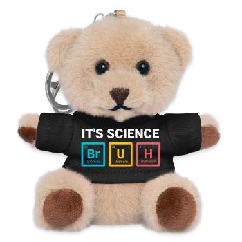It’s Science Bruh Funny Nerd Humor Design - Teddy Keyring - black - Front