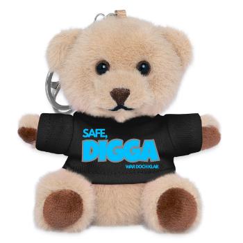 SAFE. DIGGA, WAR DOCH KLAR. - Teddy Schlüsselanhänger - Schwarz - Vorne