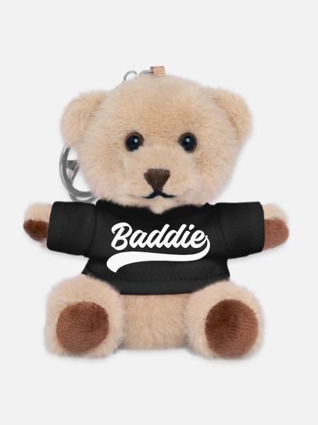 Baddie - Teddy Keyring - black