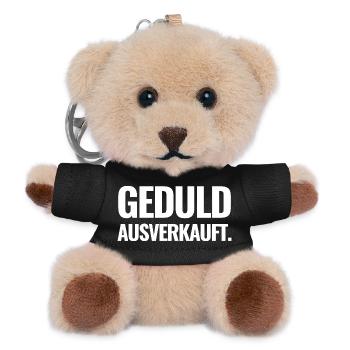 Geduld ausverkauft. - Teddy Schlüsselanhänger - Schwarz - Vorne