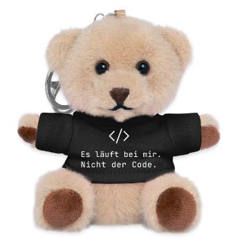 Es läuft bei mir Nicht der Code IT Humor Nerds - Teddy Schlüsselanhänger - Schwarz - Vorne