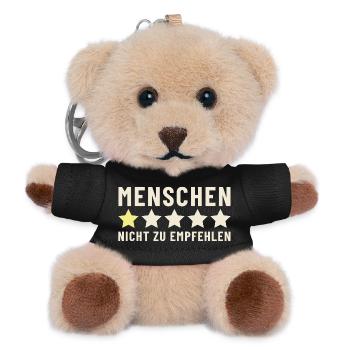 Menschen 1 Stern nicht zu empfehlen - Teddy Schlüsselanhänger - Schwarz - Vorne
