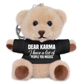 karma - Teddy Schlüsselanhänger - Schwarz - Vorne