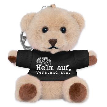 Helm Auf Verstand Aus Fahrrad - Teddy Schlüsselanhänger - Schwarz - Vorne