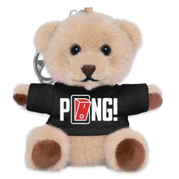 Ping Pong - Tischtennis - Teddy Schlüsselanhänger - Schwarz - Vorne